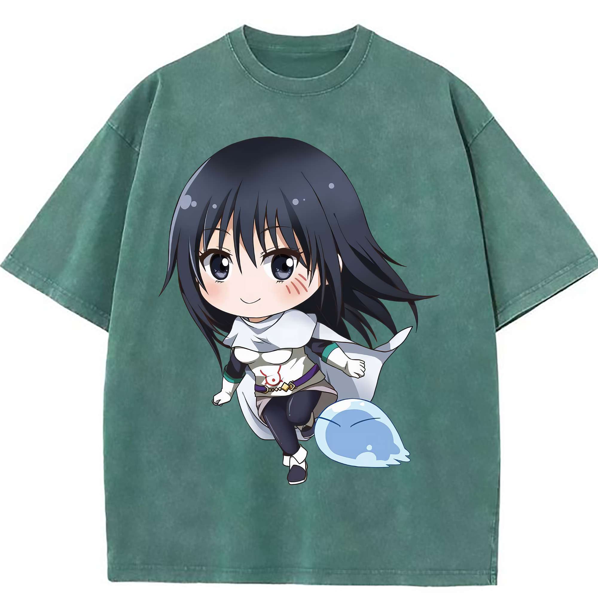 （画像用） 転スラ Regarding Reincarnated to Slime 綿100% ヴィンテージ風 半袖Tシャツ（フロントプリント）